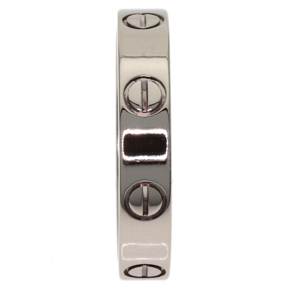 CARTIER Mini love ring #51 Ring K18 White Gold Ladies [Used]