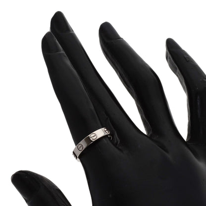 CARTIER Mini love ring #51 Ring K18 White Gold Ladies [Used]