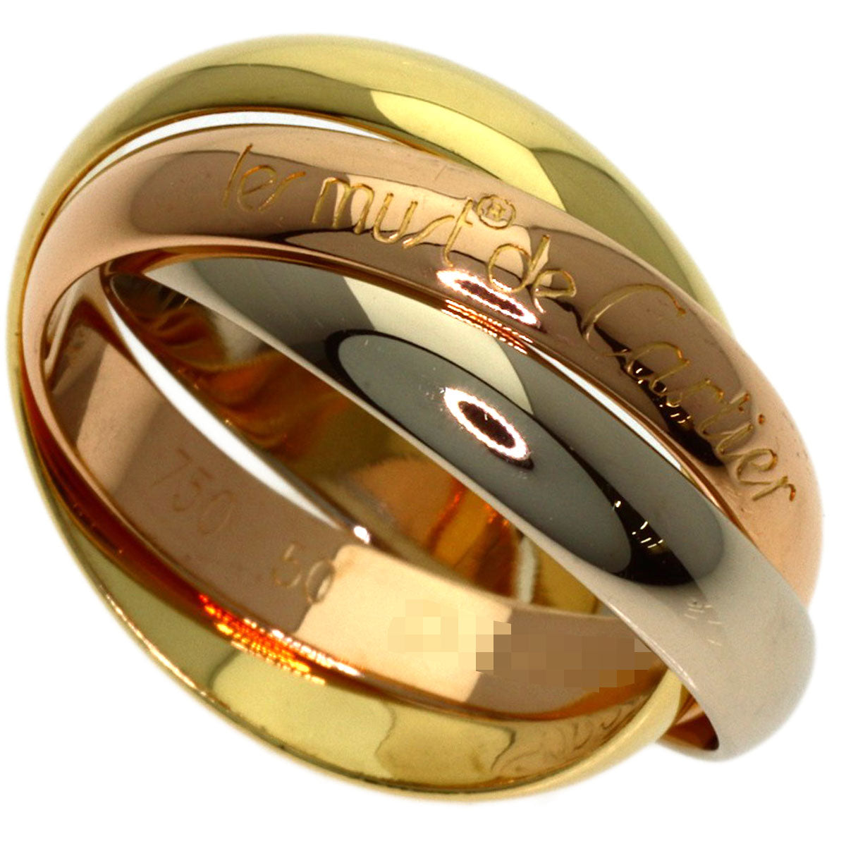 CARTIER Trinity #50 Ring K18 Yellow Gold K18 White GoldLadies [Used]