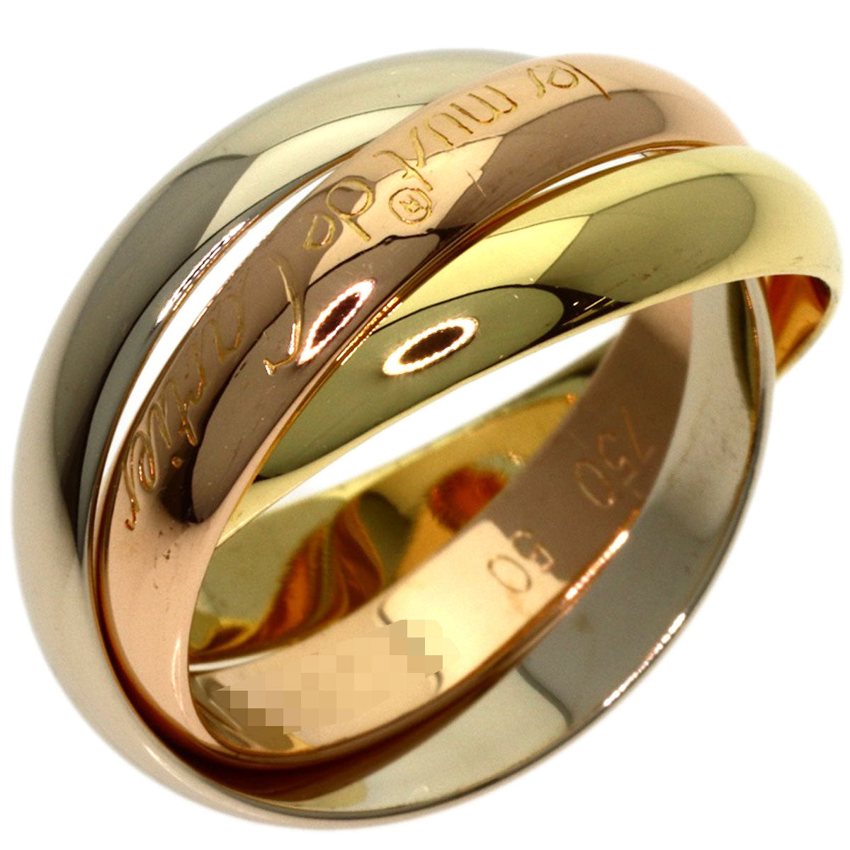 CARTIER Trinity #50 Ring K18 Yellow Gold K18 White GoldLadies [Used]