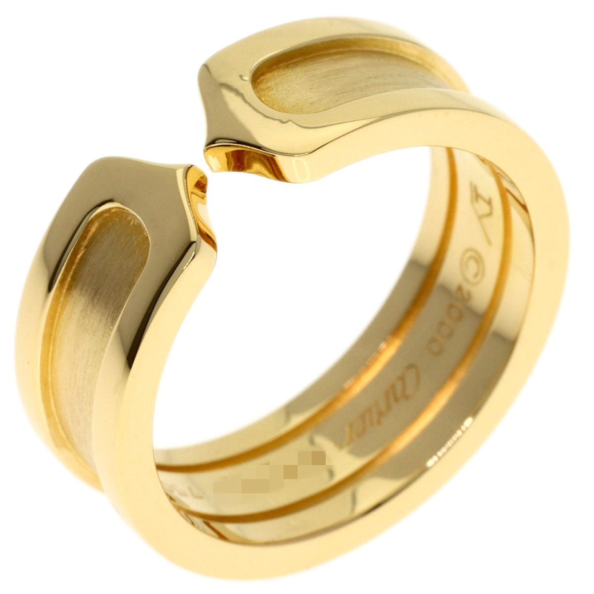 CARTIER C2 SM #51 Ring K18 Yellow Gold Ladies [Used]