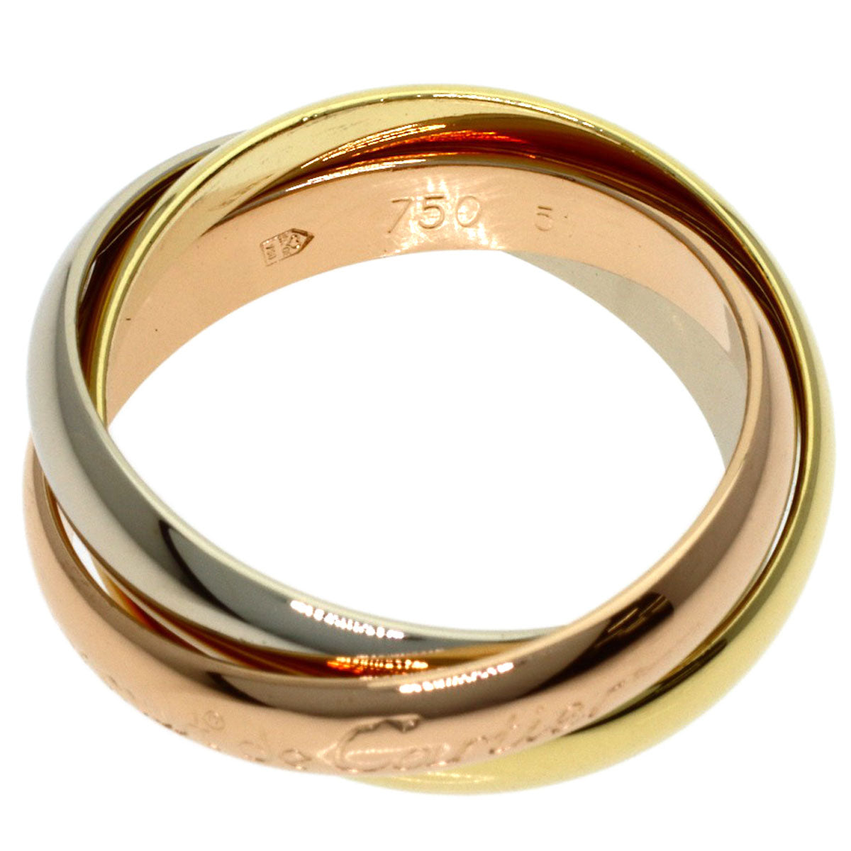 CARTIER Trinity #51 Ring K18 Yellow Gold K18 White GoldLadies [Used]