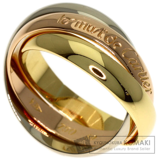 CARTIER Trinity MM #50 Ring K18 Yellow Gold K18 White GoldLadies [Used]