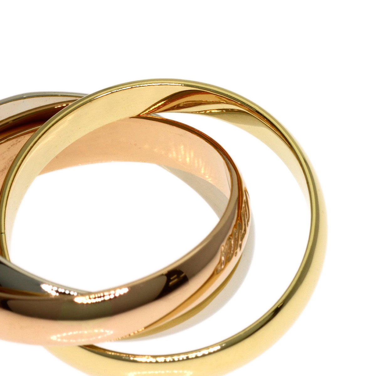CARTIER Trinity MM #50 Ring K18 Yellow Gold K18 White GoldLadies [Used]