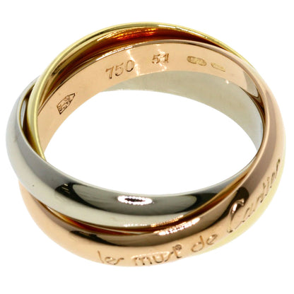 CARTIER Trinity #51 Ring K18 Yellow Gold 18K Pink GoldLadies [Used]