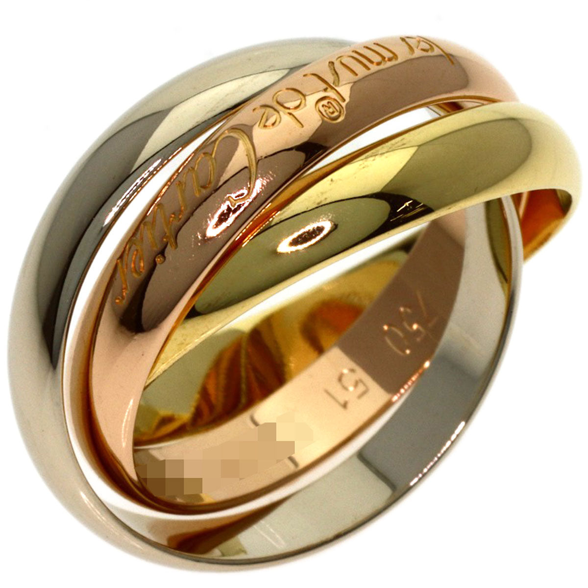 CARTIER Trinity #51 Ring K18 Yellow Gold K18 White GoldLadies [Used]