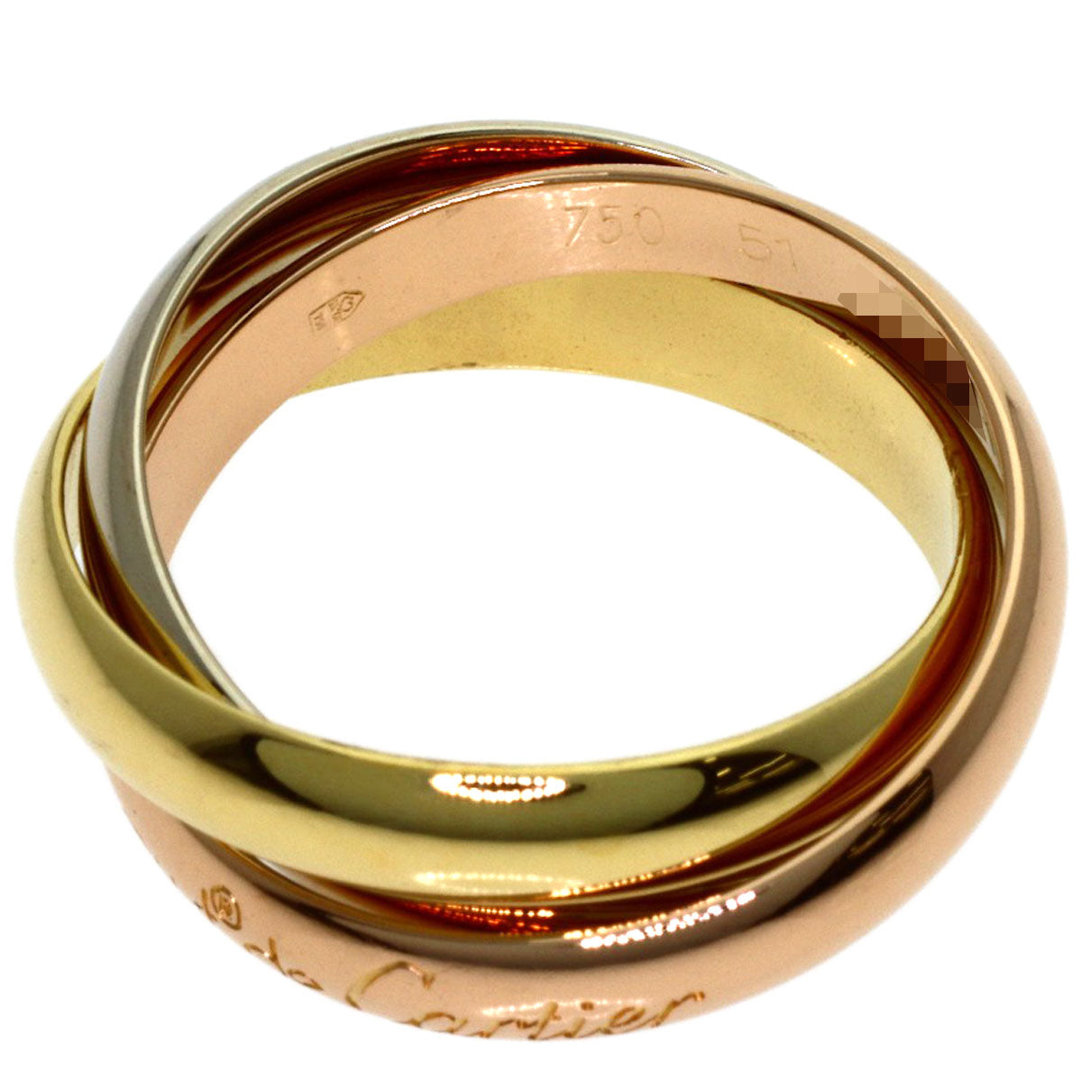 CARTIER Trinity #51 Ring K18 Yellow Gold K18 White GoldLadies [Used]