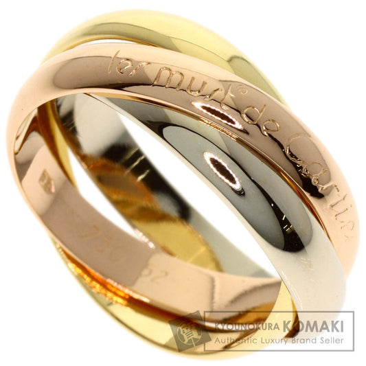 CARTIER Trinity #52 Ring K18 Yellow Gold 18K Pink GoldLadies [Used]