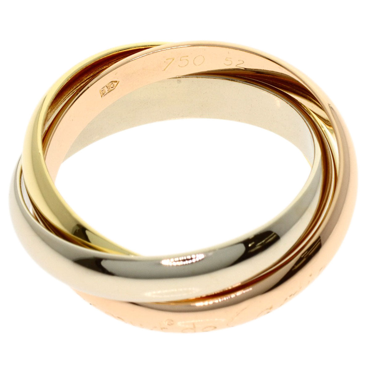 CARTIER Trinity #52 Ring K18 Yellow Gold 18K Pink GoldLadies [Used]