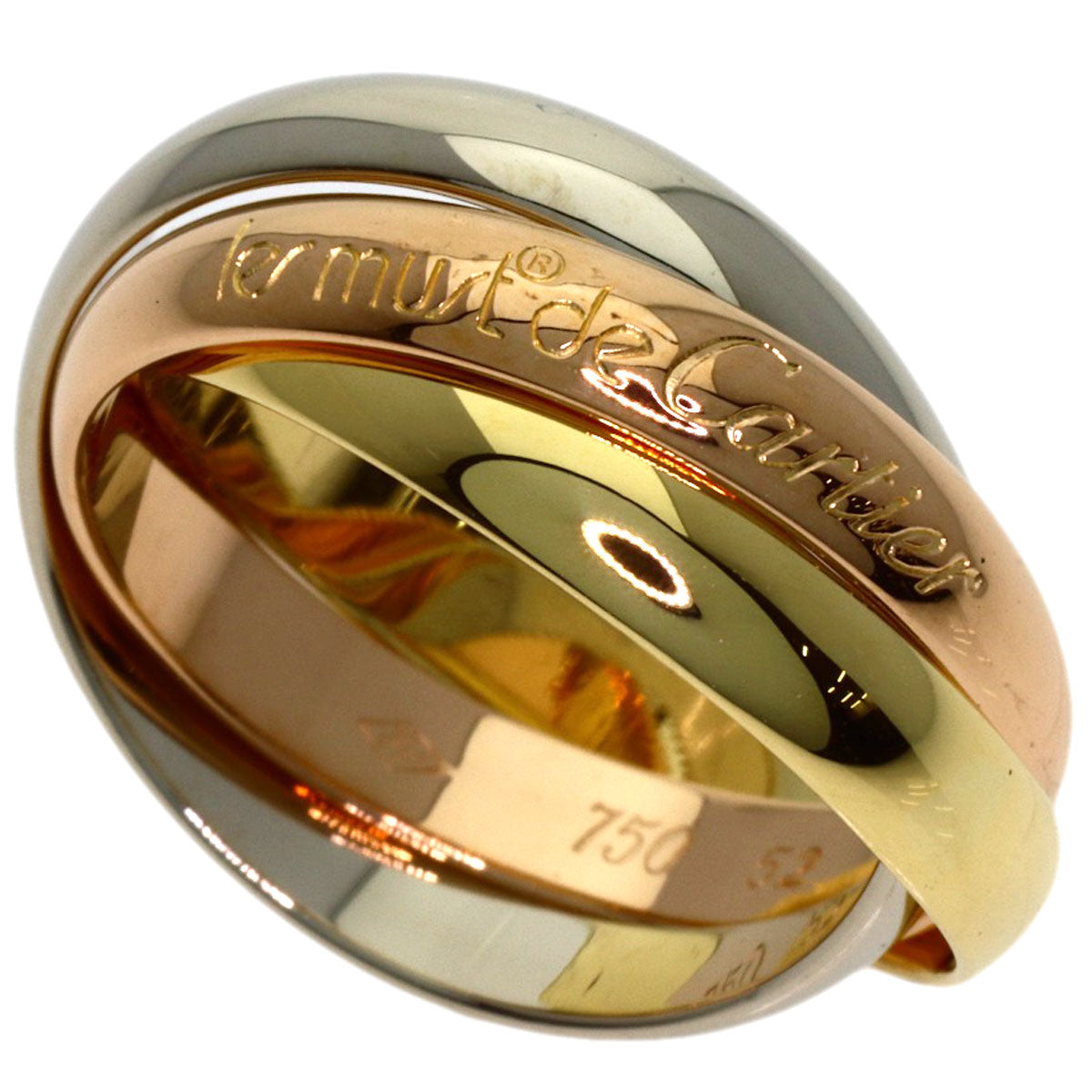 CARTIER Trinity #52 Ring K18 Yellow Gold K18 White GoldLadies [Used]
