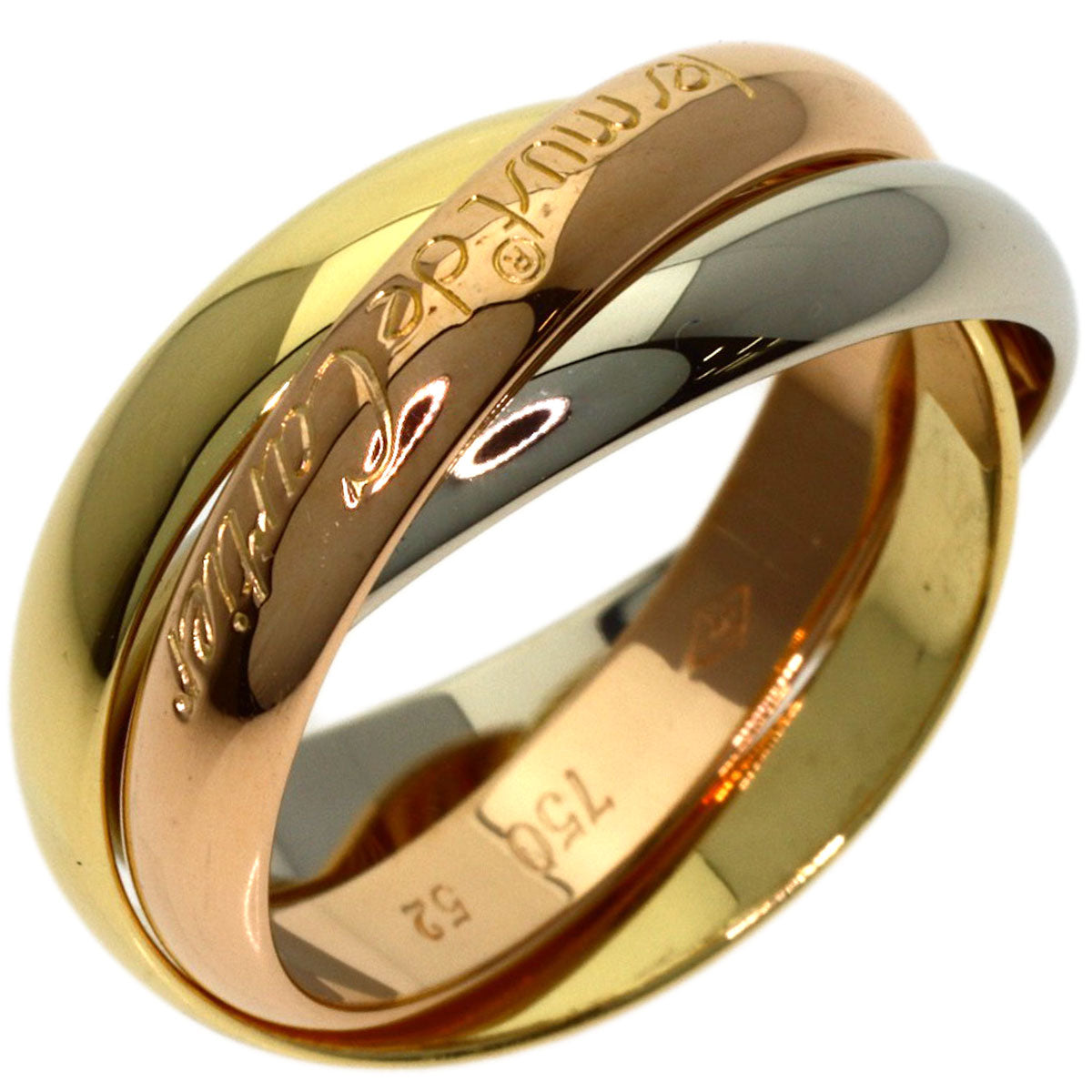 CARTIER Trinity #52 Ring K18 Yellow Gold K18 White GoldLadies [Used]