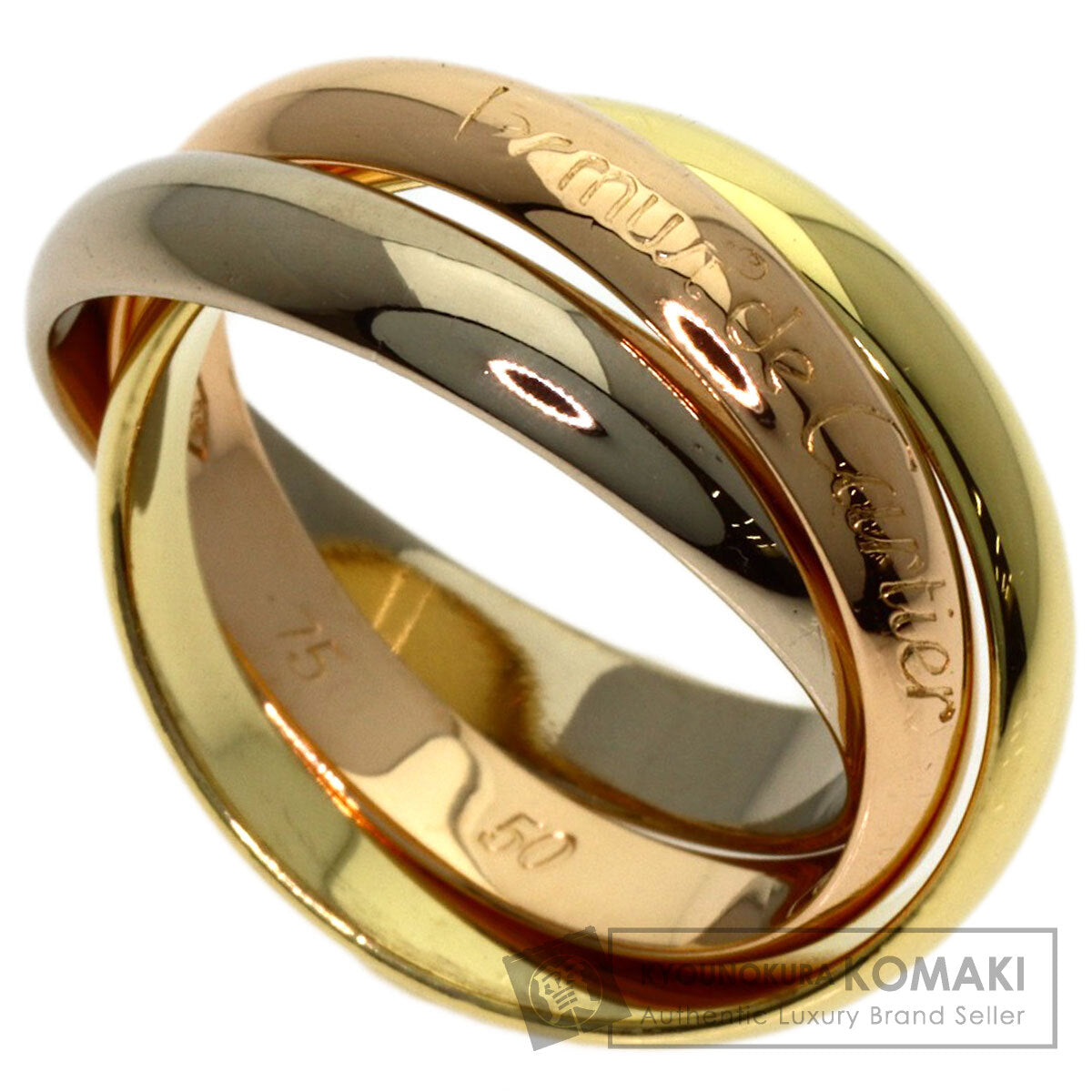 CARTIER Trinity #50 Ring K18 Yellow Gold K18 White GoldLadies [Used]