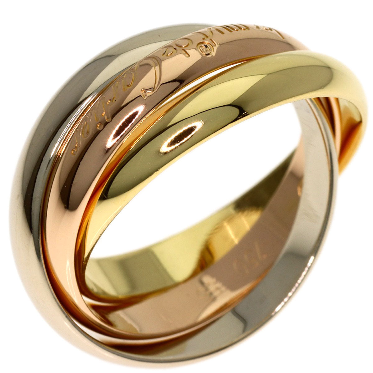 CARTIER Trinity MM #55 Ring K18 Yellow Gold K18 White GoldLadies [Used]