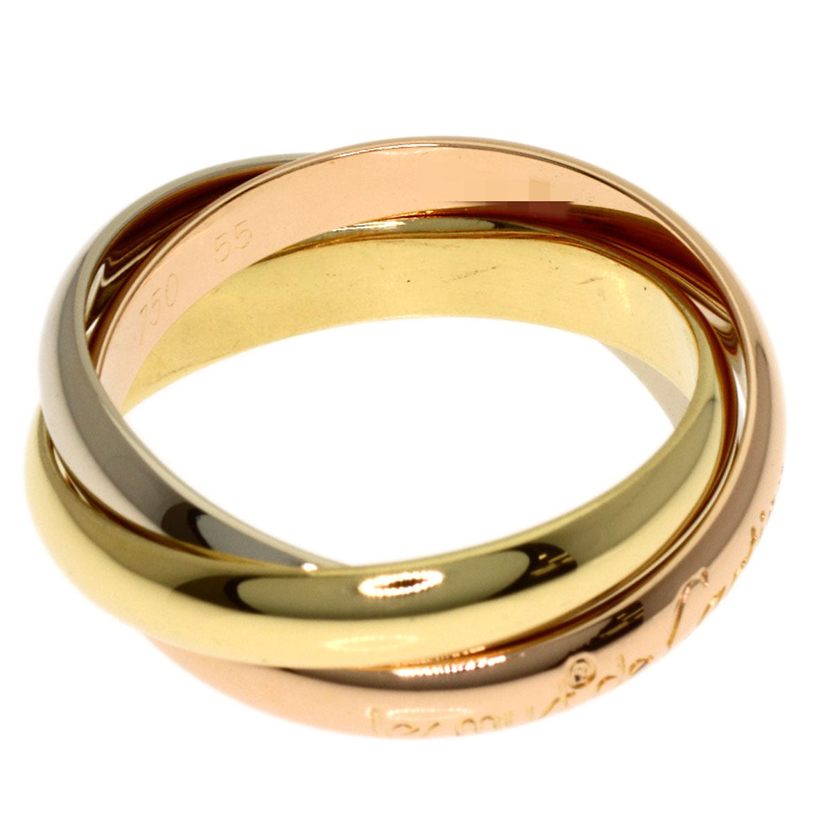 CARTIER Trinity MM #55 Ring K18 Yellow Gold K18 White GoldLadies [Used]
