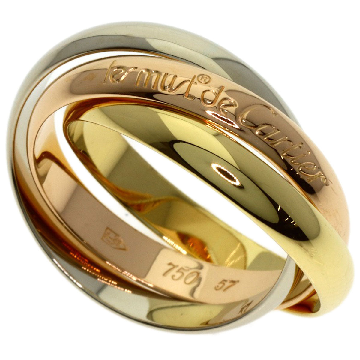 CARTIER Trinity #57 Ring K18 Yellow Gold K18 White GoldLadies [Used]