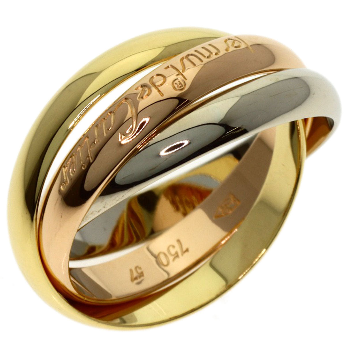 CARTIER Trinity #57 Ring K18 Yellow Gold K18 White GoldLadies [Used]