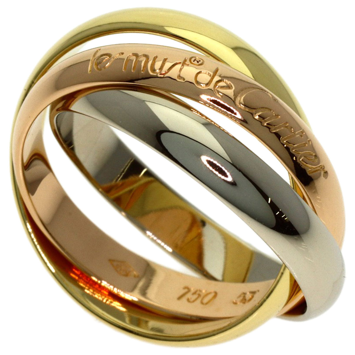 CARTIER Trinity #53 Ring K18 Yellow Gold K18 White GoldLadies [Used]