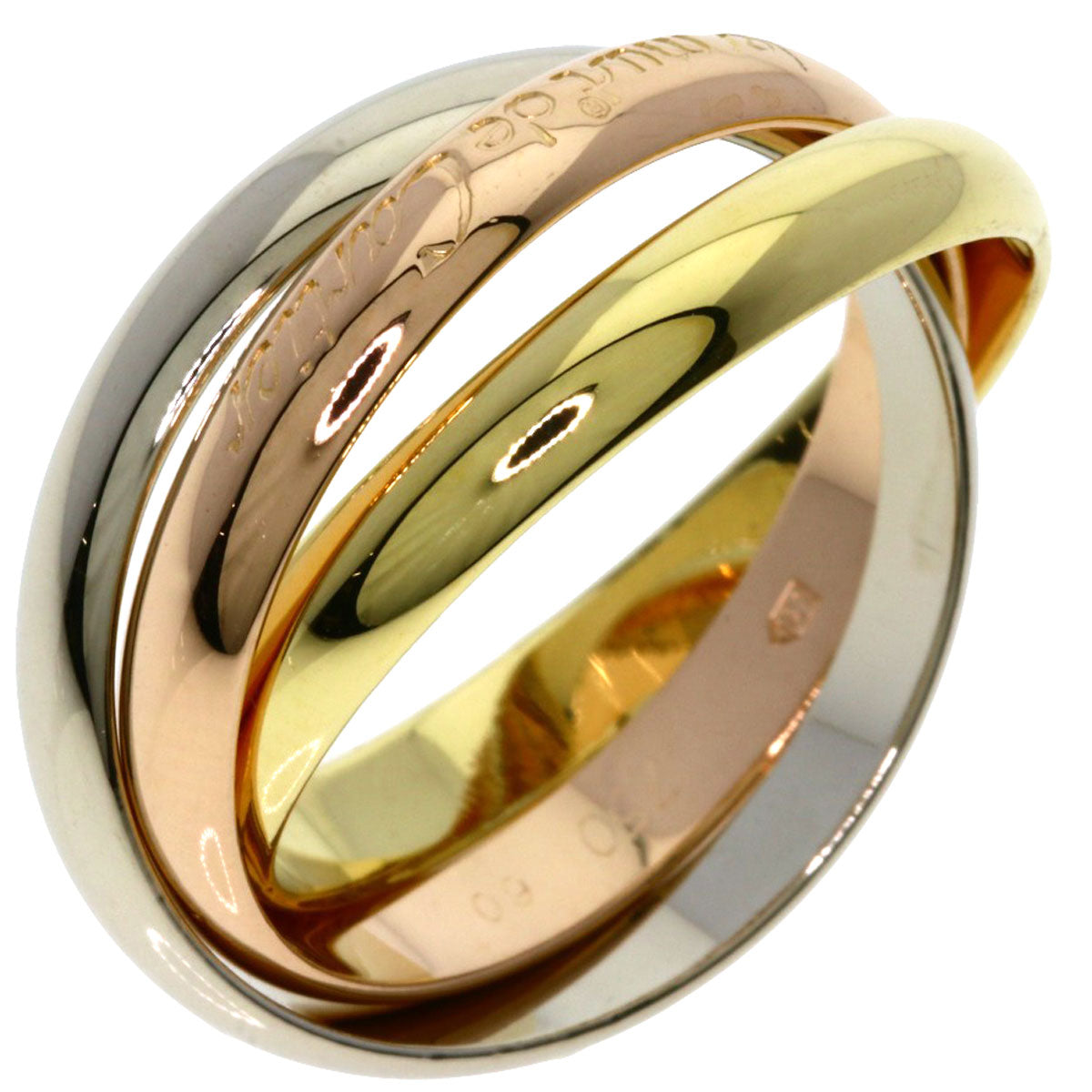 CARTIER Trinity #60 Ring K18 Yellow Gold 18K Pink GoldLadies [Used]