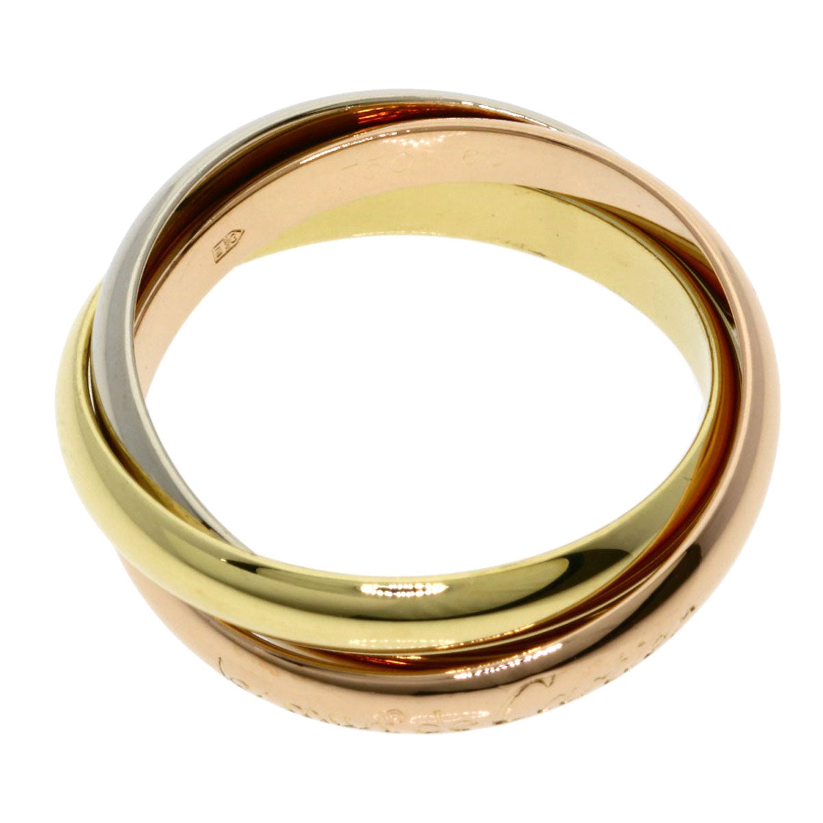 CARTIER Trinity #60 Ring K18 Yellow Gold 18K Pink GoldLadies [Used]