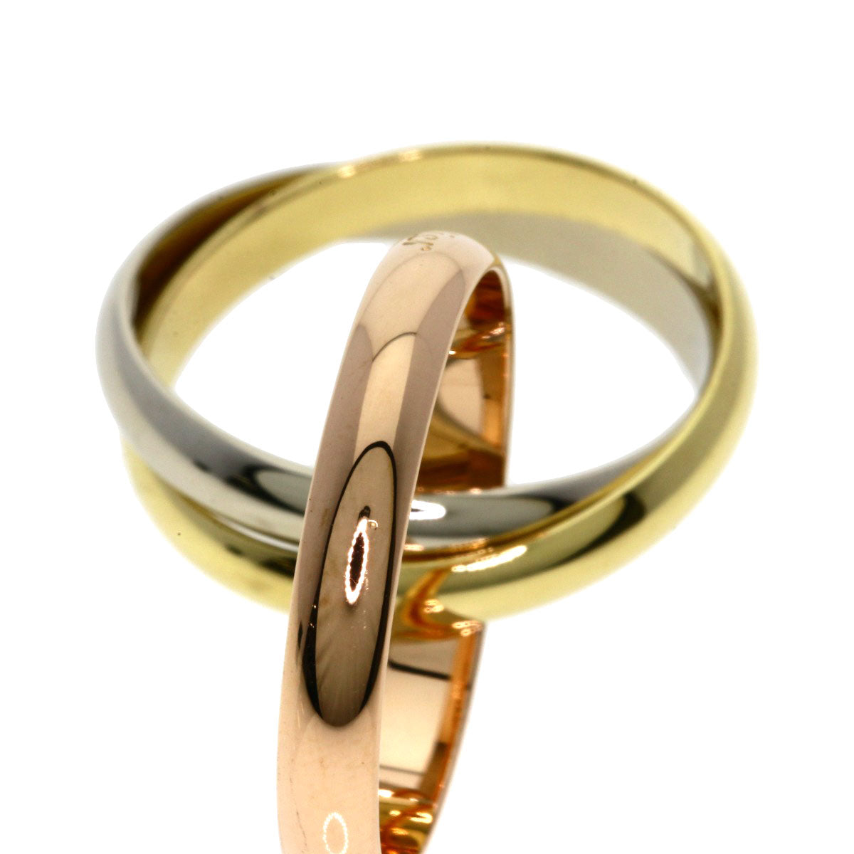 CARTIER Trinity #60 Ring K18 Yellow Gold 18K Pink GoldLadies [Used]