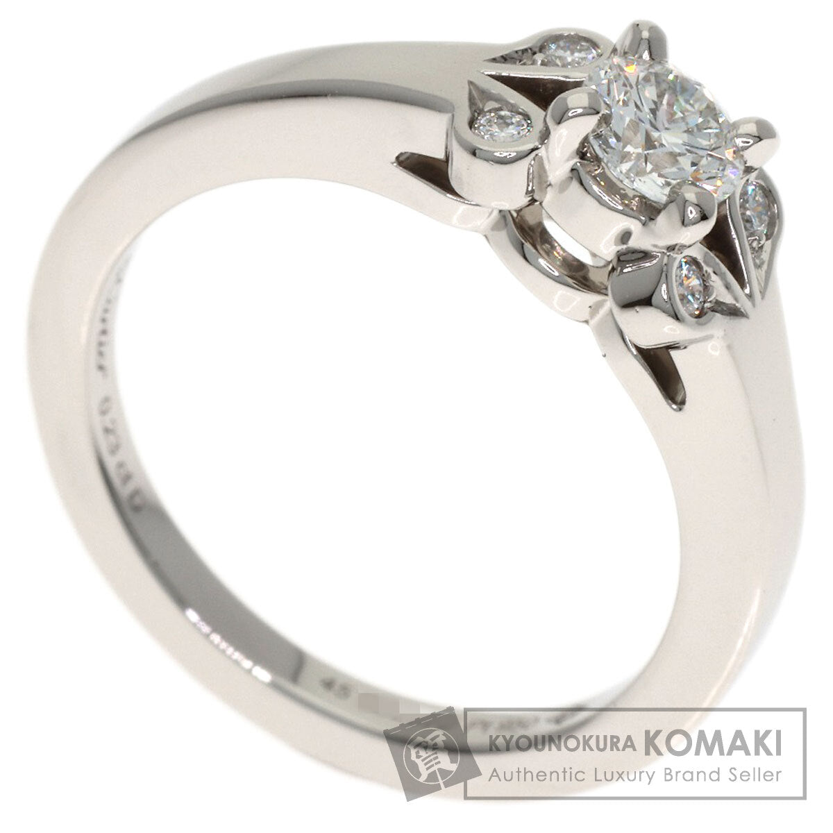 CARTIER Ballerina Solitaire Diamond F-VS2-EX #45 Ring Platinum PT950 Ladies [Used]