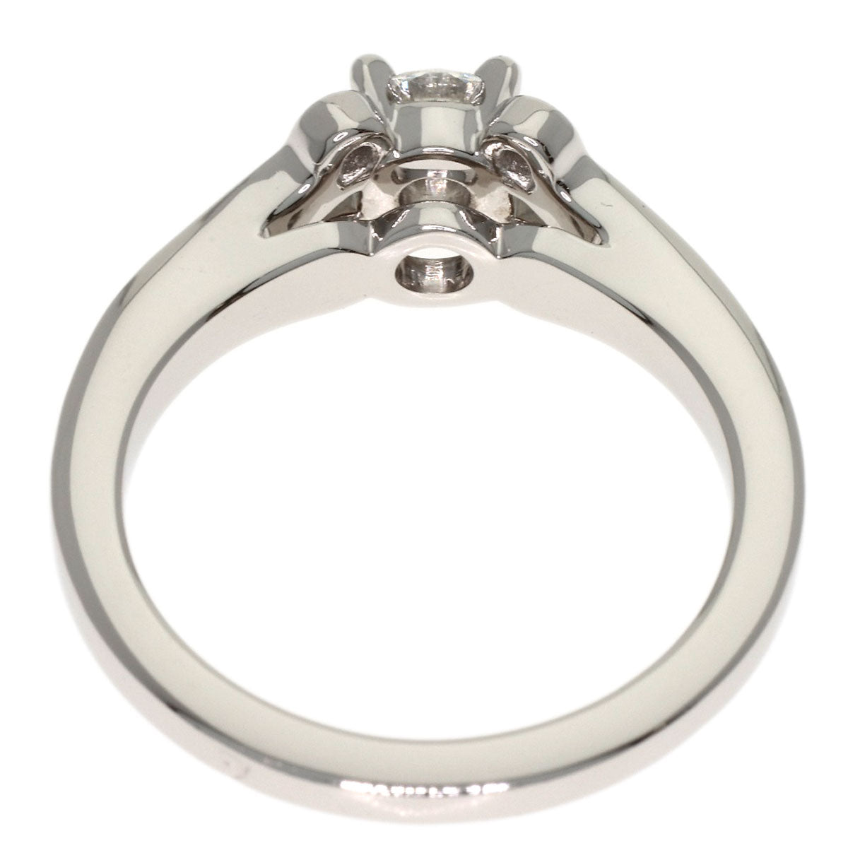 CARTIER Ballerina Solitaire Diamond F-VS2-EX #45 Ring Platinum PT950 Ladies [Used]