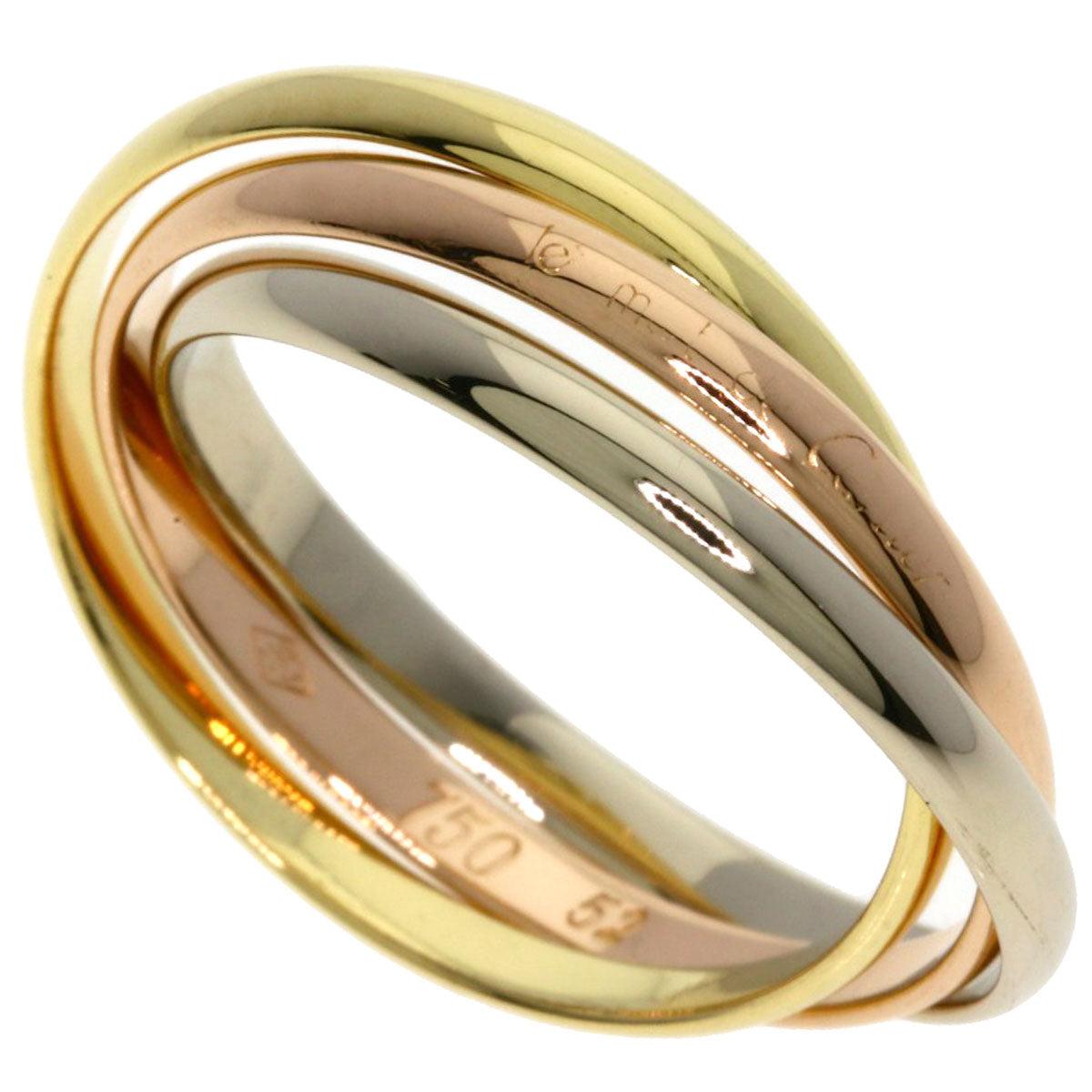 CARTIER Trinity XS #52 Ring K18 Yellow Gold 18K Pink GoldLadies [Used]