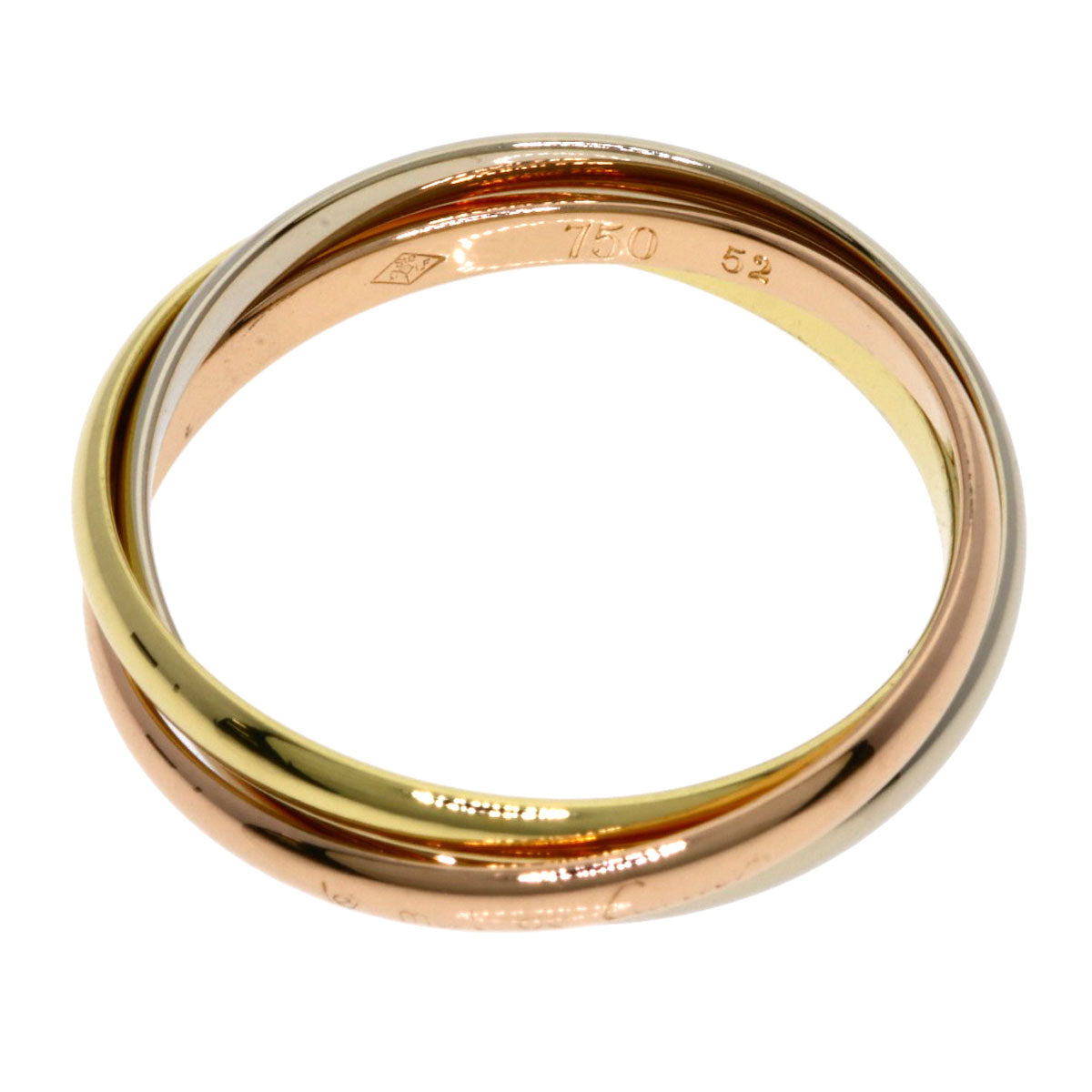 CARTIER Trinity XS #52 Ring K18 Yellow Gold 18K Pink GoldLadies [Used]