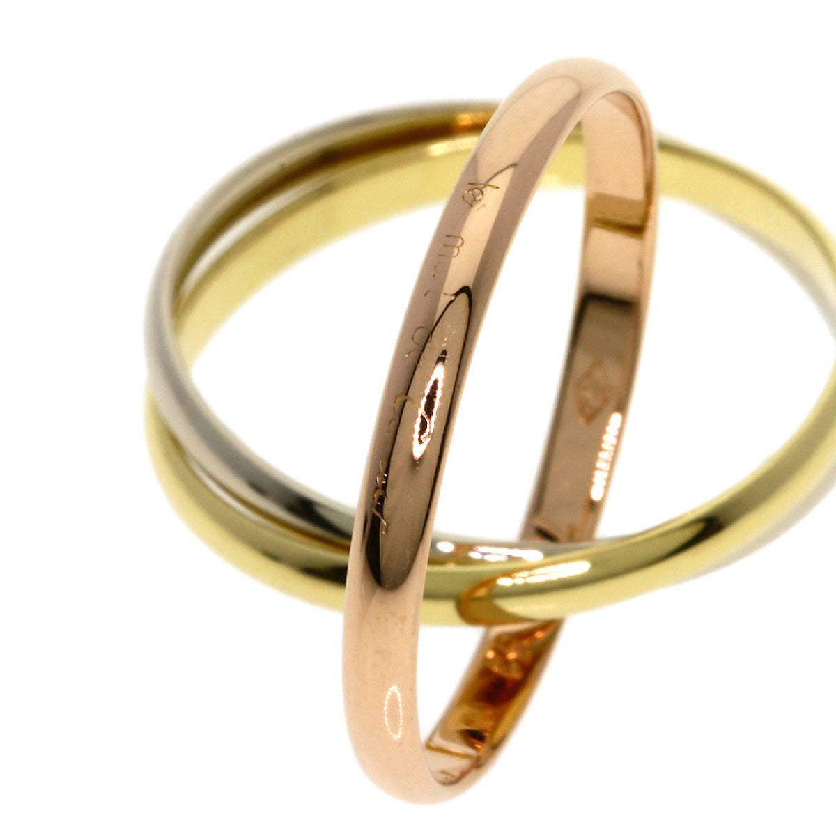 CARTIER Trinity XS #52 Ring K18 Yellow Gold 18K Pink GoldLadies [Used]