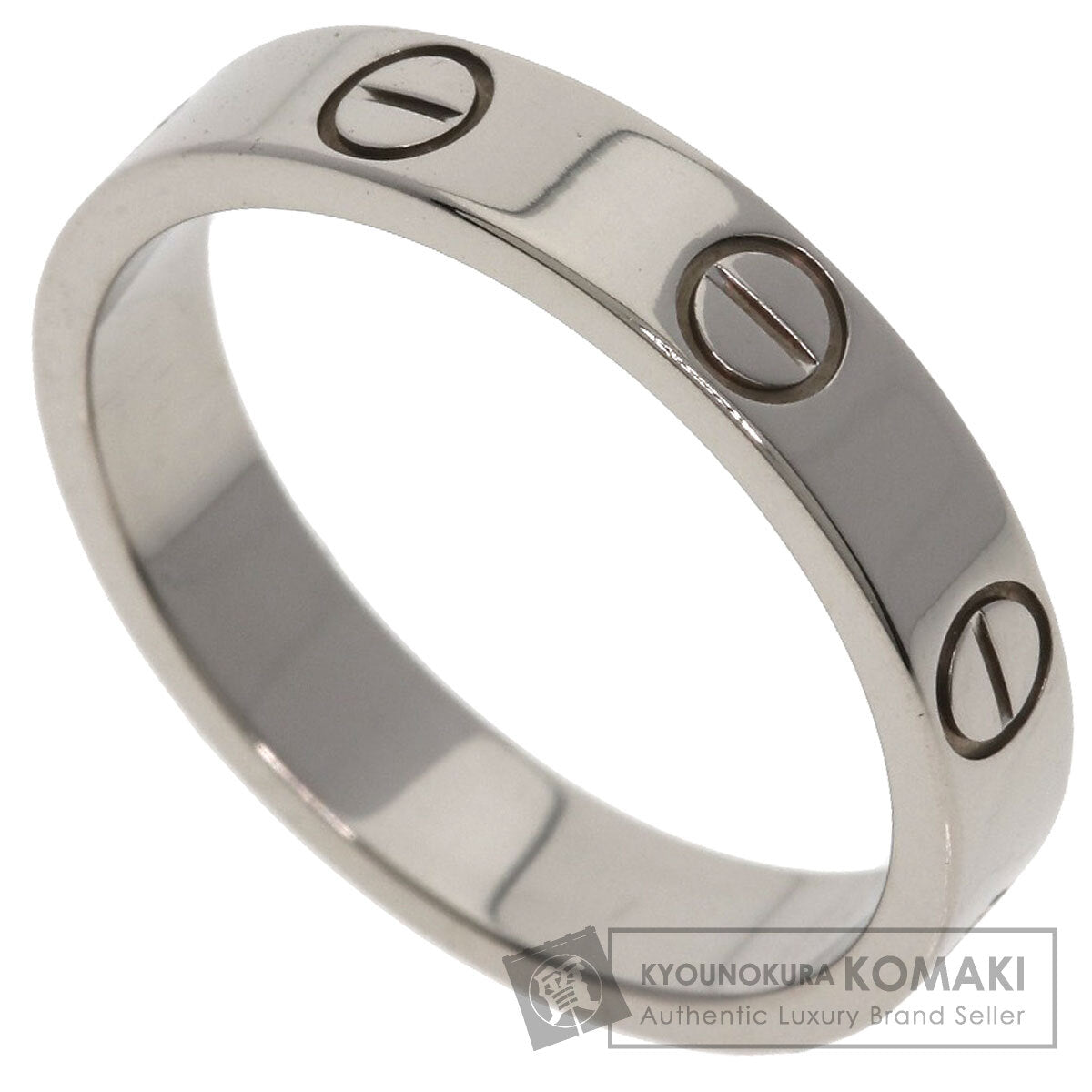 CARTIER Mini love ring #50 Ring K18 White Gold Ladies [Used]