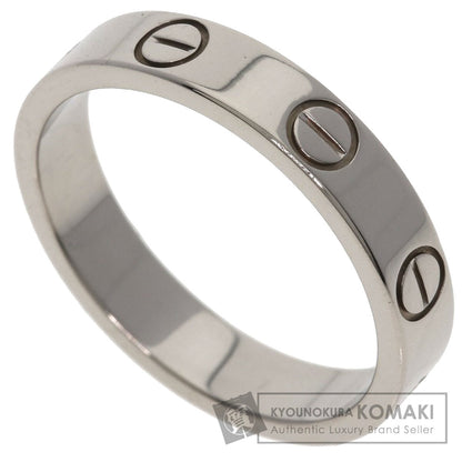 CARTIER Mini love ring #50 Ring K18 White Gold Ladies [Used]