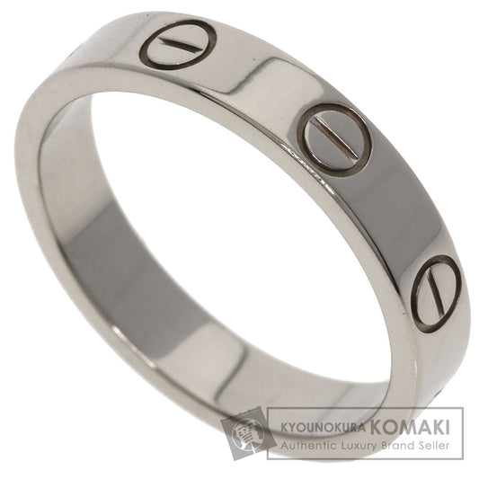 CARTIER Mini love ring #50 Ring K18 White Gold Ladies [Used]
