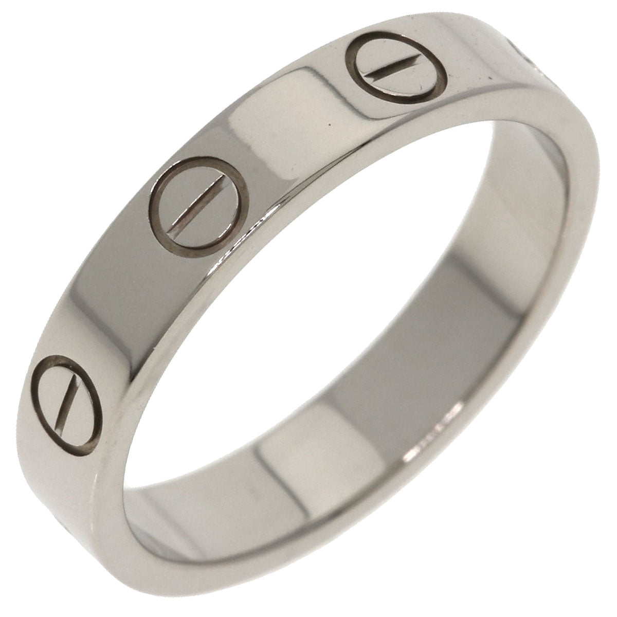 CARTIER Mini love ring #50 Ring K18 White Gold Ladies [Used]