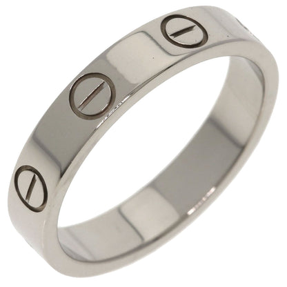 CARTIER Mini love ring #50 Ring K18 White Gold Ladies [Used]
