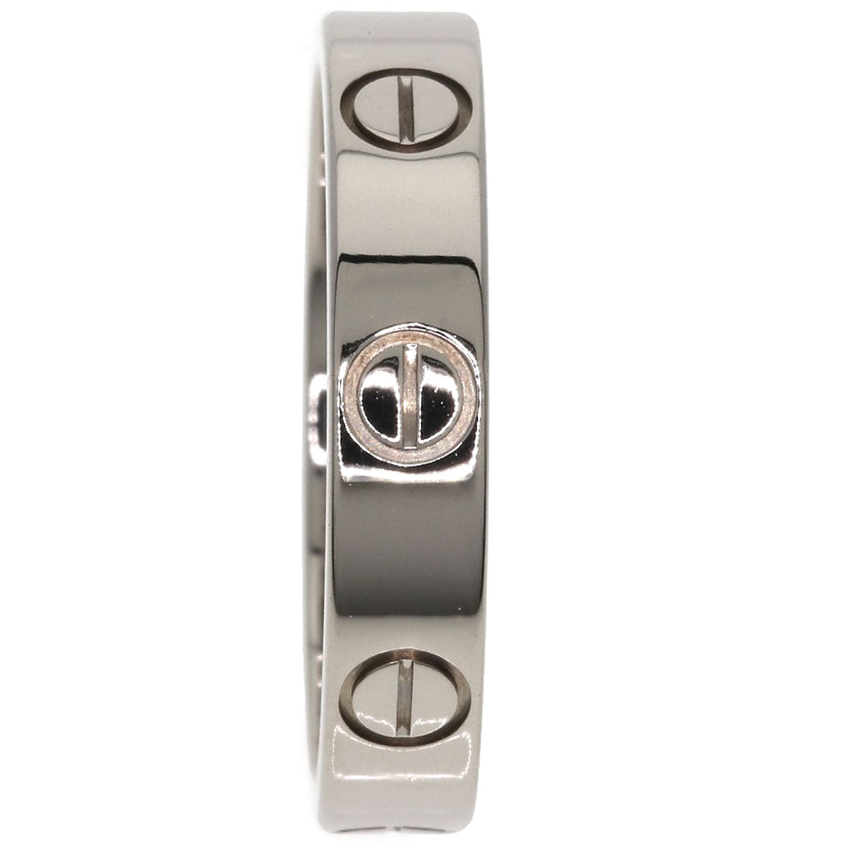 CARTIER Mini love ring #50 Ring K18 White Gold Ladies [Used]