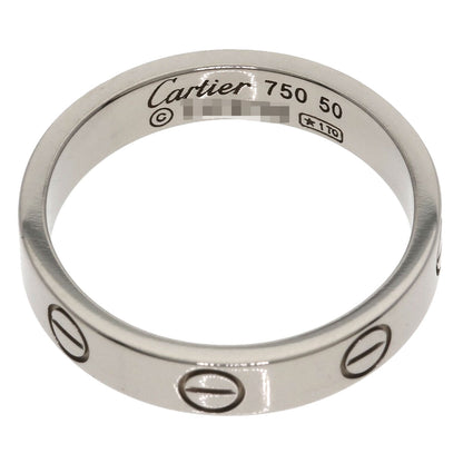 CARTIER Mini love ring #50 Ring K18 White Gold Ladies [Used]