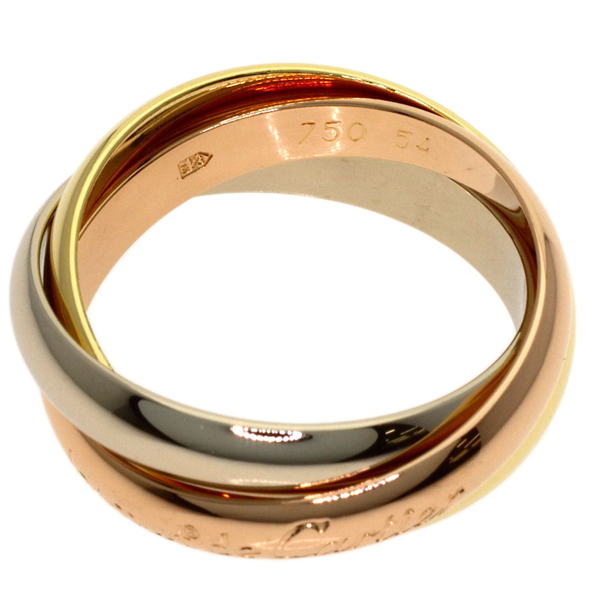 CARTIER Trinity #54 Ring K18 Yellow Gold K18 White GoldLadies [Used]