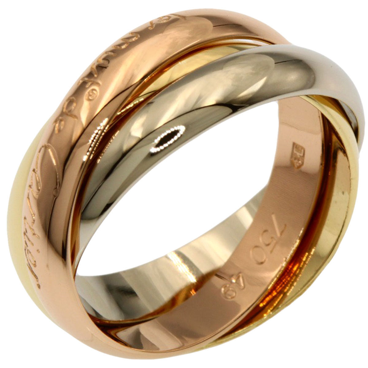 CARTIER Trinity #49 Ring K18 Yellow Gold 18K Pink GoldLadies [Used]