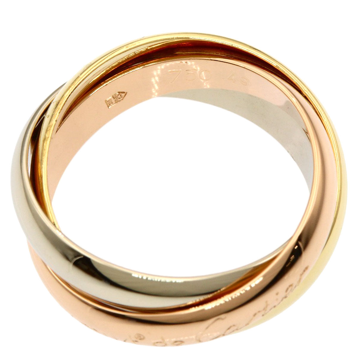 CARTIER Trinity #49 Ring K18 Yellow Gold 18K Pink GoldLadies [Used]