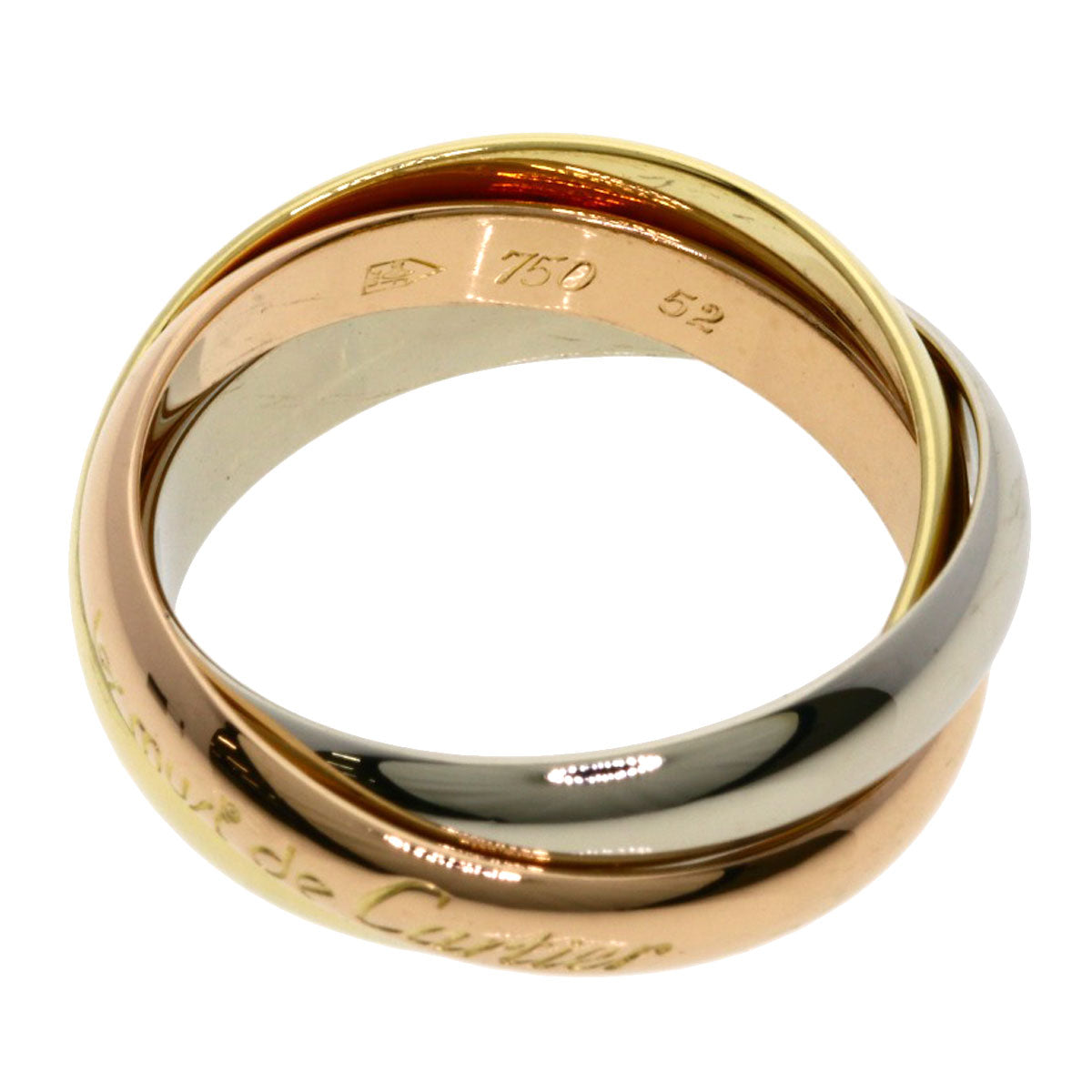 CARTIER Trinity #52 Ring K18 Yellow Gold 18K Pink GoldLadies [Used]