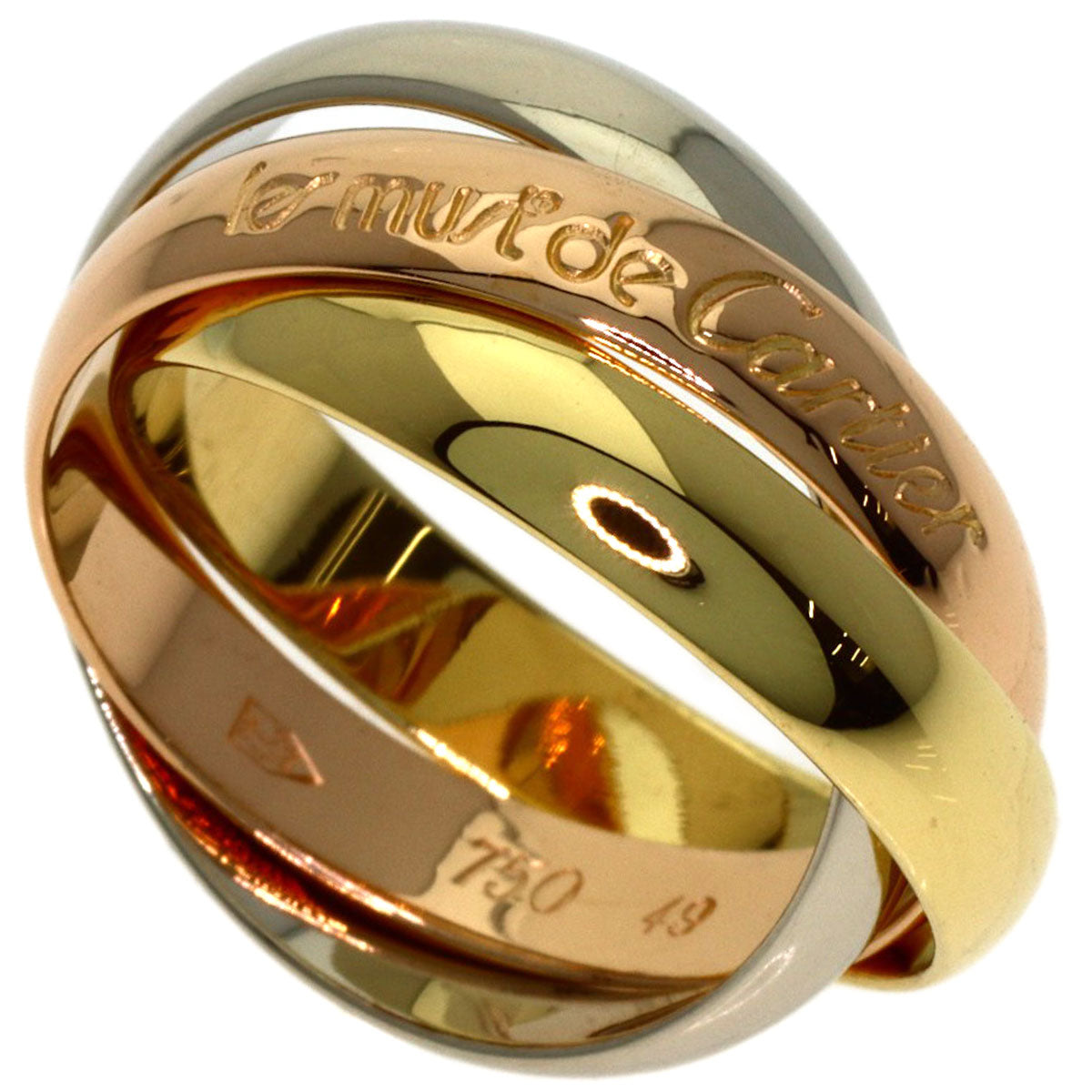CARTIER Trinity #49 Ring K18 Yellow Gold K18 White GoldLadies [Used]