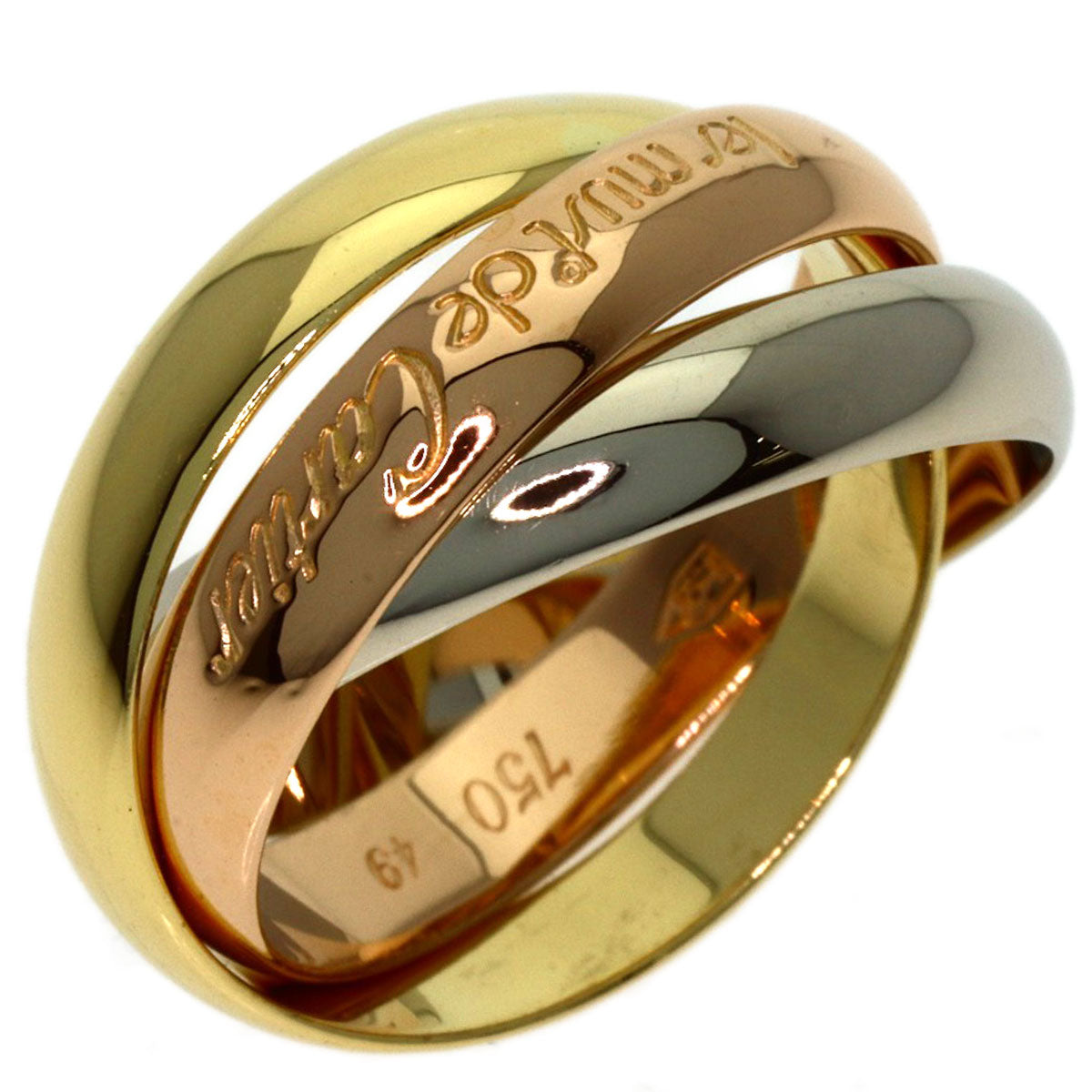 CARTIER Trinity #49 Ring K18 Yellow Gold K18 White GoldLadies [Used]