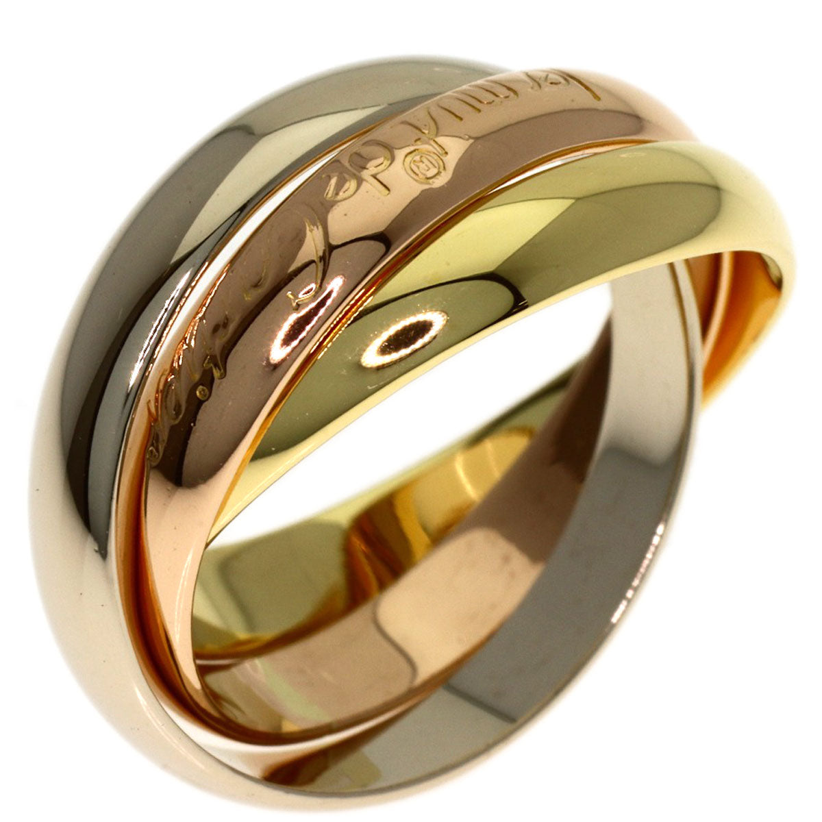 CARTIER Trinity Ring K18 Yellow Gold K18 White GoldLadies [Used]