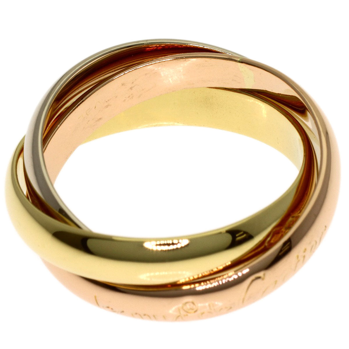 CARTIER Trinity Ring K18 Yellow Gold K18 White GoldLadies [Used]