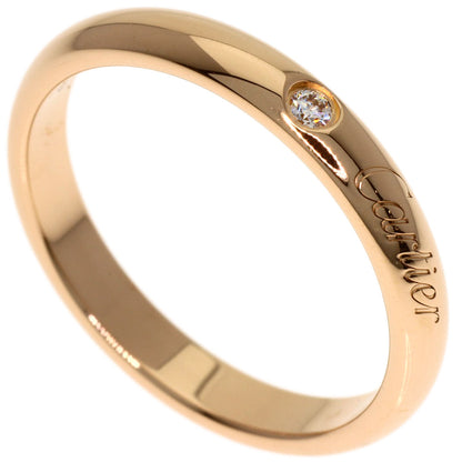 CARTIER Engraved 1P Diamond #53 Ring K18 Pink Gold Ladies [Used]