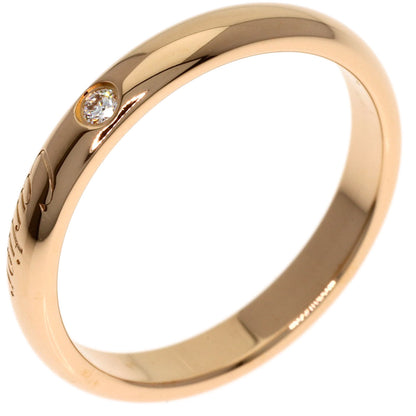 CARTIER Engraved 1P Diamond #53 Ring K18 Pink Gold Ladies [Used]