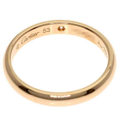 CARTIER Engraved 1P Diamond #53 Ring K18 Pink Gold Ladies [Used]