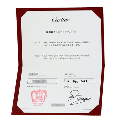 CARTIER Engraved 1P Diamond #53 Ring K18 Pink Gold Ladies [Used]