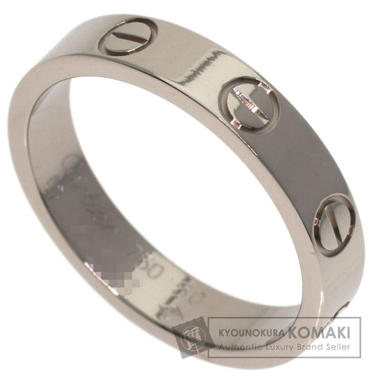 CARTIER Mini love ring #50 Ring K18 White Gold Ladies [Used]