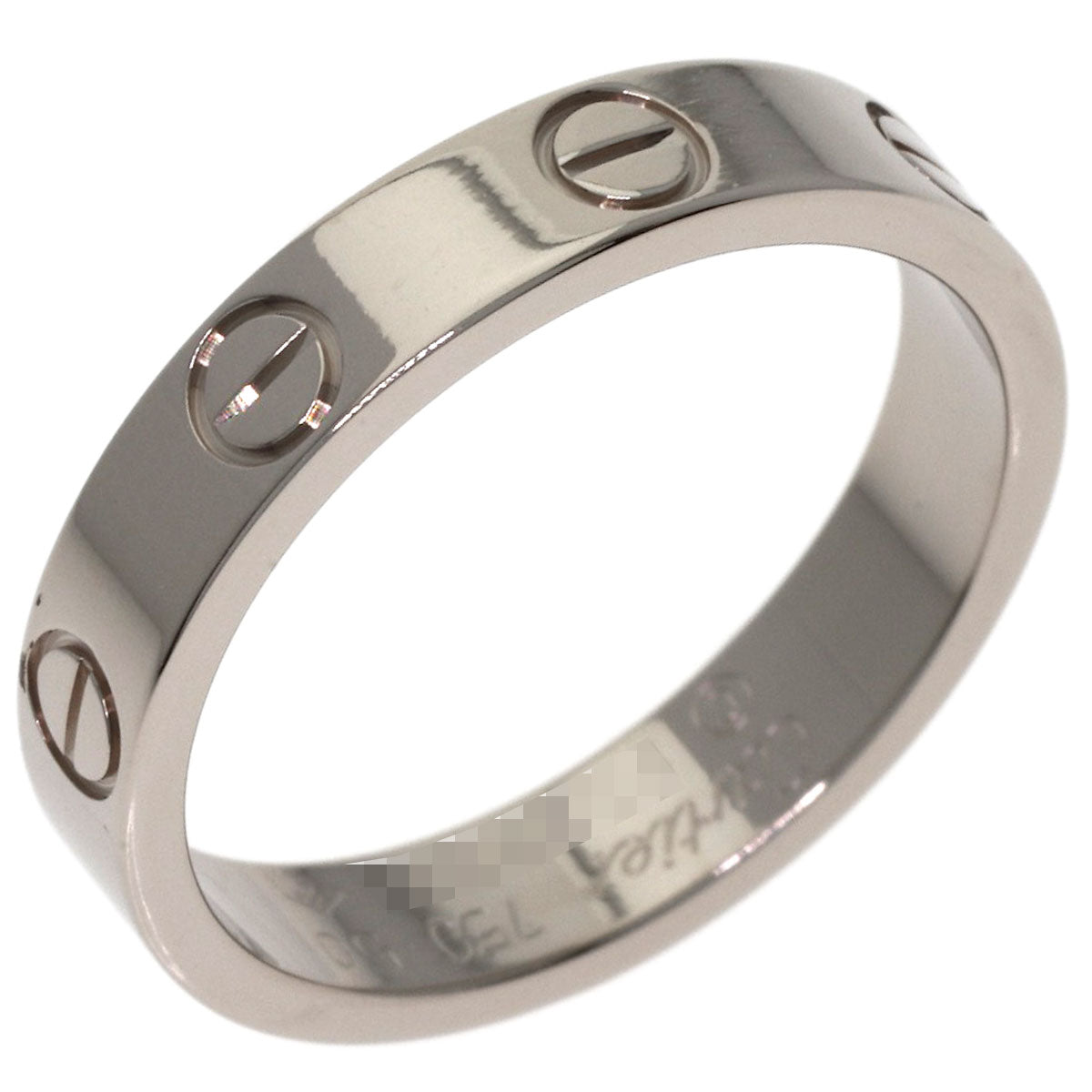 CARTIER Mini love ring #50 Ring K18 White Gold Ladies [Used]